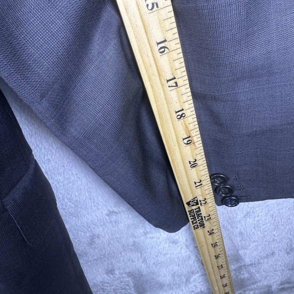 Corneliani Blazer Mens 52L(EU)‎ 42L Gray Check Super 120s Wool Made Italy Coat - Picture 8 of 12